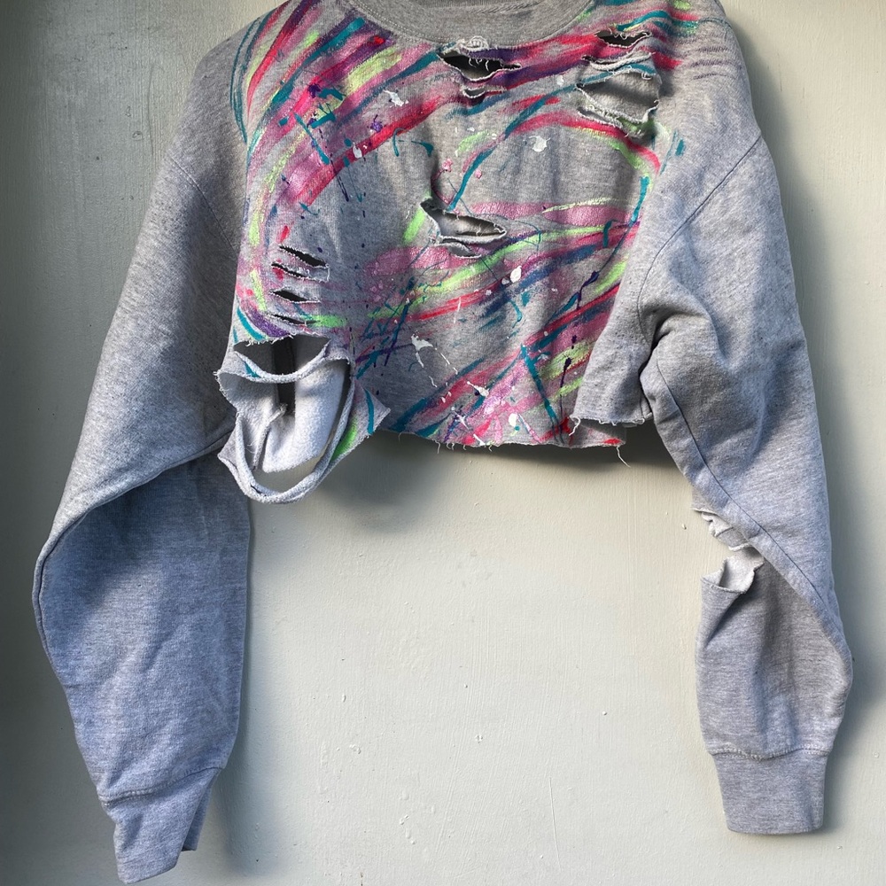 BYN Customs 90s Inspired Crop Sweater - Picture 4 of 8